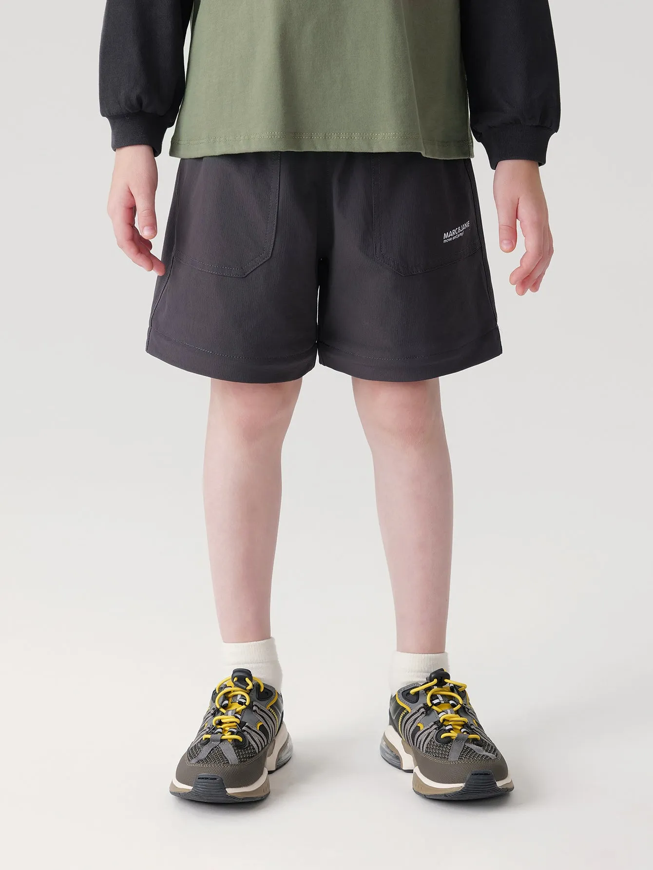 MARC & JANIE Boys Girls Cargo Pants Kids Detachable Straight Leg Shorts 241237
