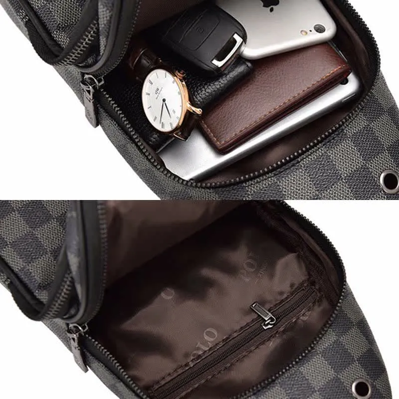 Men Outdoor Casual Travel Hiking Crossbody Chest Sling Bag One-Shoulder Strap
