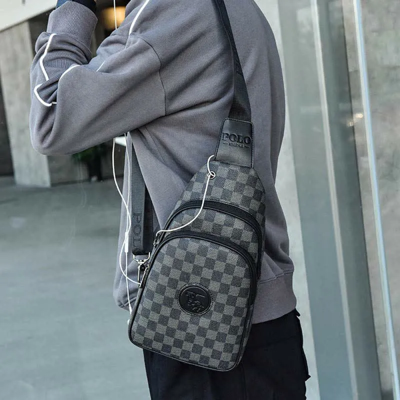 Men Outdoor Casual Travel Hiking Crossbody Chest Sling Bag One-Shoulder Strap