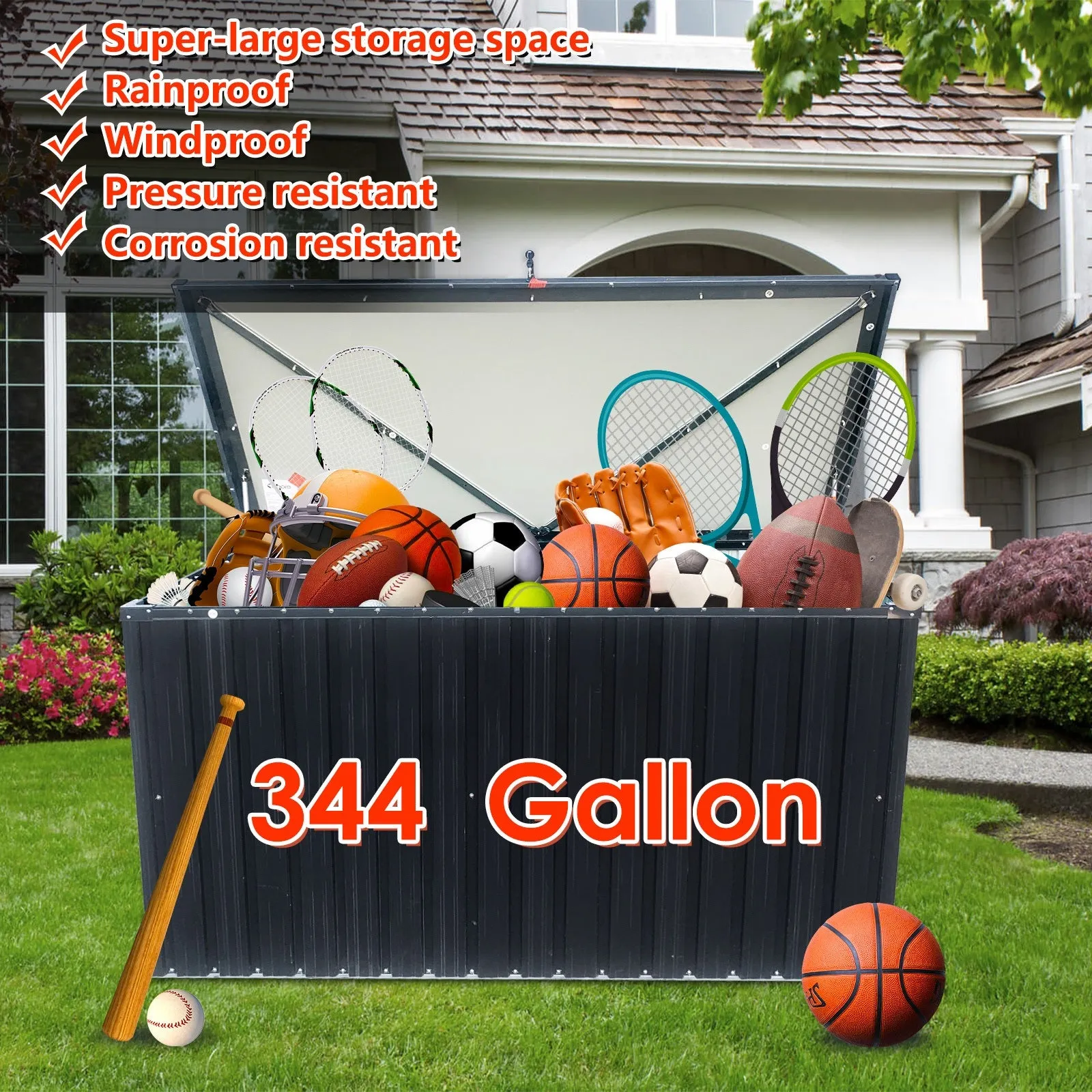 Metal Storage Box Store Large Out Door Use