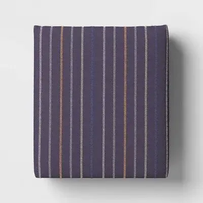 New - 24"x22" Dashed Lines Woven Outdoor Deep Seat Cushion Sapphire Blue - Threshold