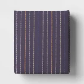 New - 24"x22" Dashed Lines Woven Outdoor Deep Seat Cushion Sapphire Blue - Threshold