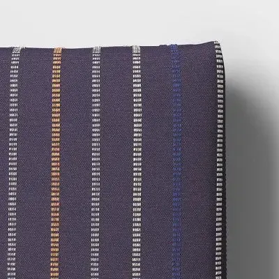 New - 24"x22" Dashed Lines Woven Outdoor Deep Seat Cushion Sapphire Blue - Threshold
