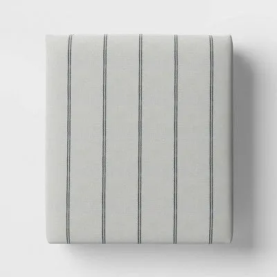 New - 24"x22" Simple Stripe Outdoor Deep Seat Cushion Cream/Black - Threshold
