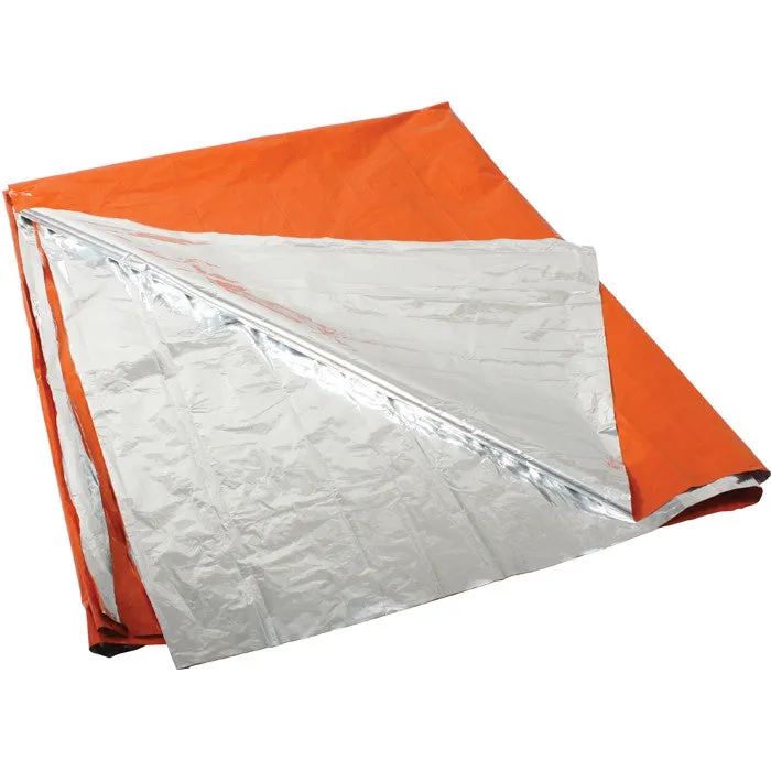 Lightweight Polarshield Survival Blanket in Orange and Silver