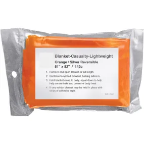 Lightweight Polarshield Survival Blanket in Orange and Silver