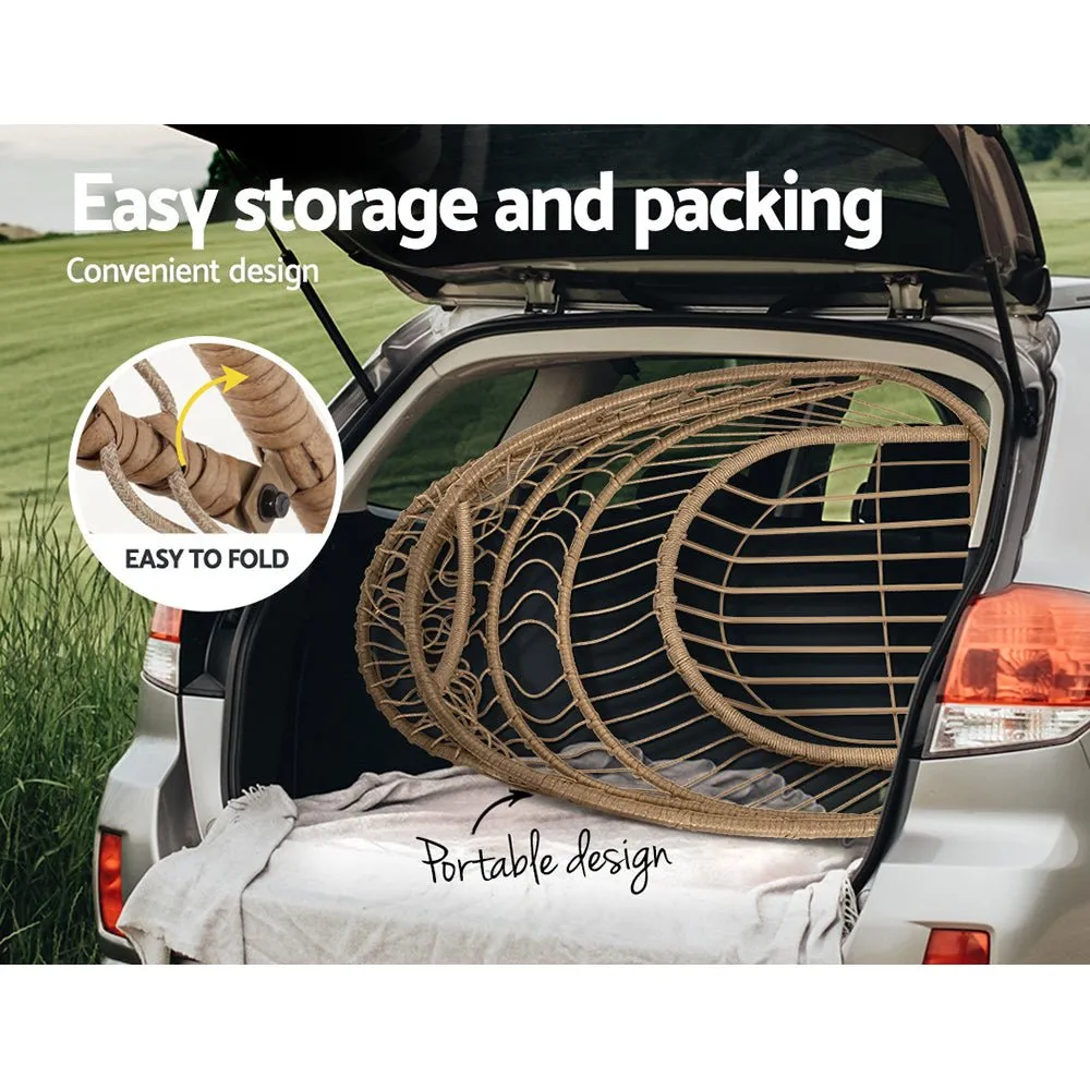 Outdoor Egg Swing Pod Chair Hammock with Stand Beach