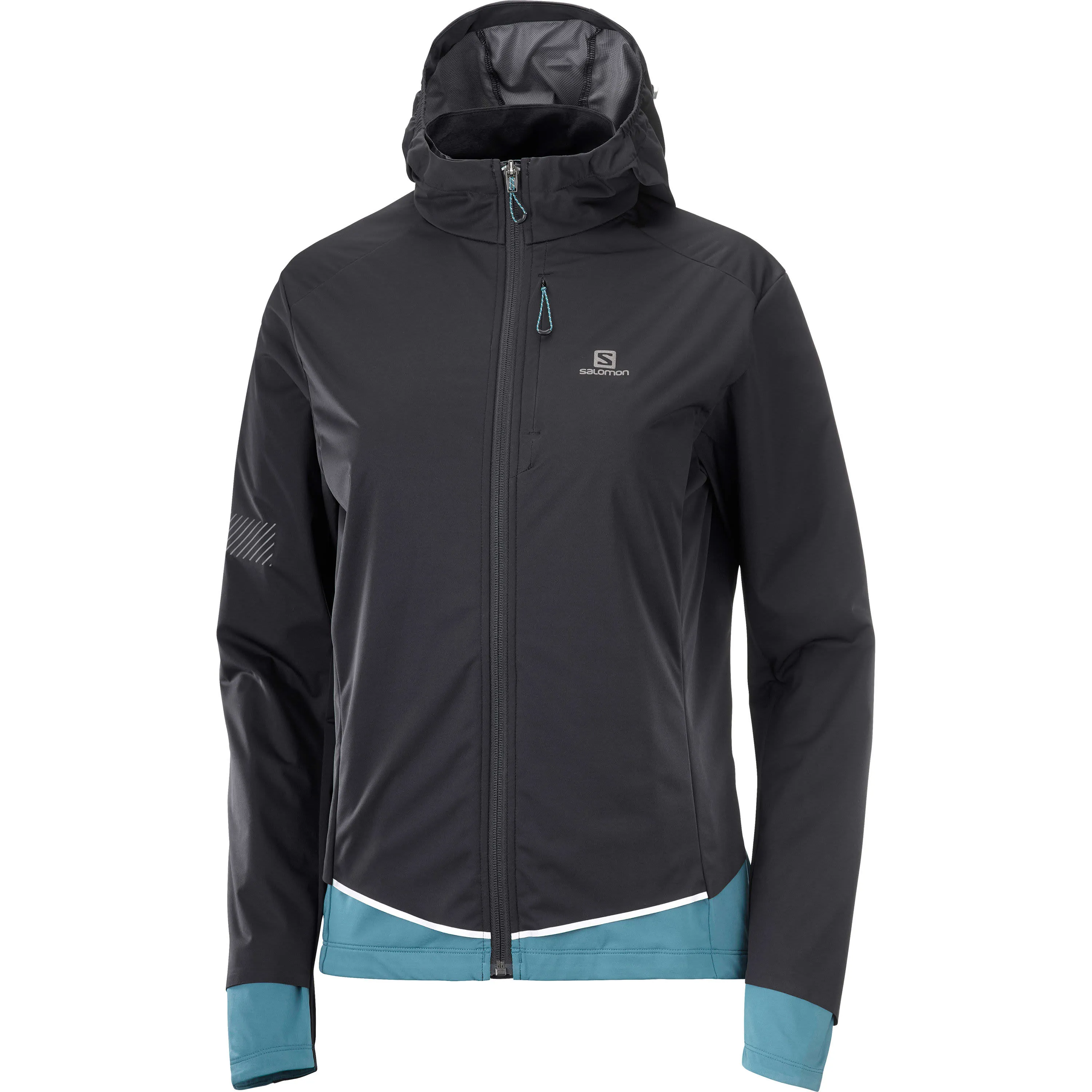 Salomon Women&#x27;s Light Shell Jacket (2021) Black/Mallard Blue | Buy Salomon Women&#x27;s Light Shell Jacket (2021) Black/Mallard Blue here | Outnorth