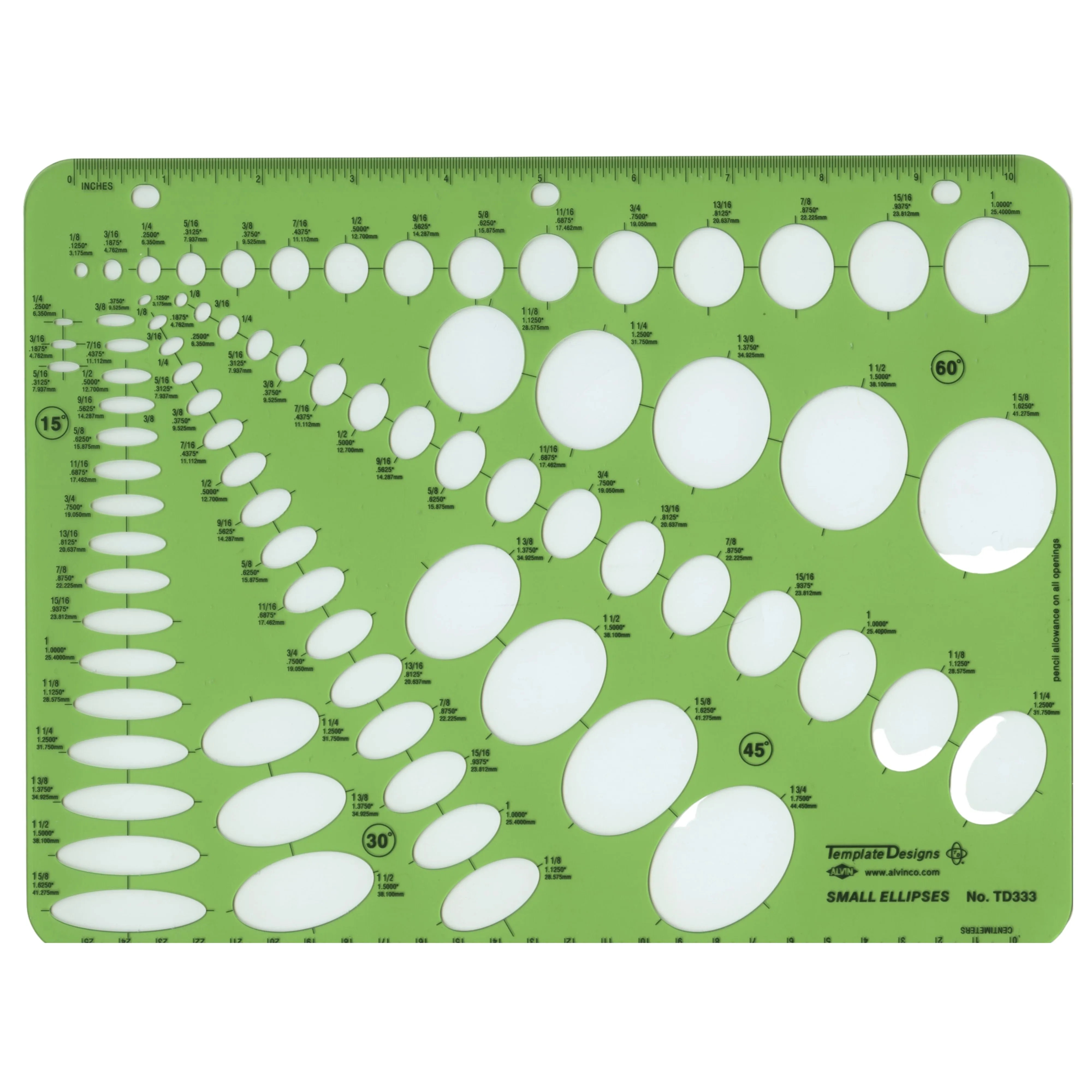 Small Ellipse Guide Template