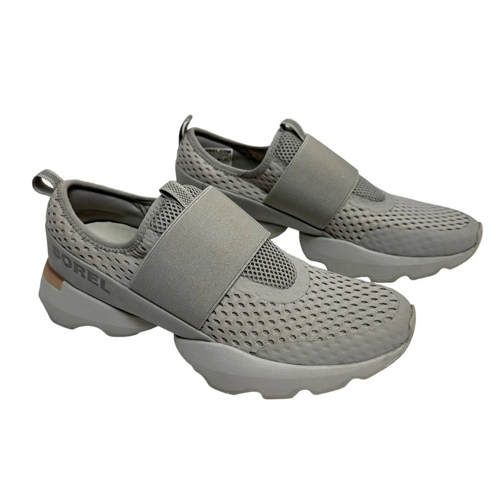Sorel Kinetic Impact Strap Sneaker Gray Women’s 9.5 Slip On Dove Moonstone