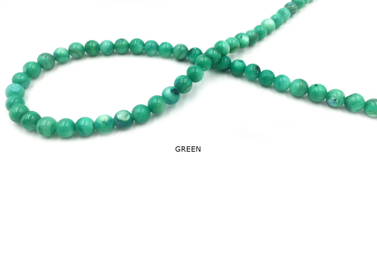 SP1030-19 Round Shell Bead 6mm