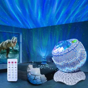 Star Galaxy Projector for Bedroom, Dinosaur Egg Aurora Projector with Bluetooth Speaker White Noise & Remote Control, Night Light Projector for Kids/Party/Home Decor/Gift
