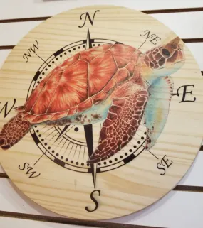 Turtle Compass Sign