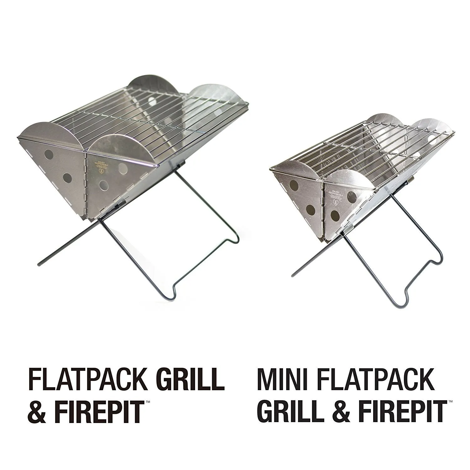 UCO Flatpack Portable Stainless Steel Grill and Fire Pit
