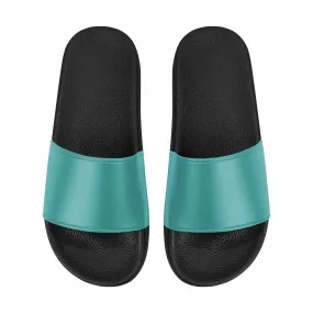 Uniquely You Mens Slide Sandals /   Mint Blue Flip-Flops