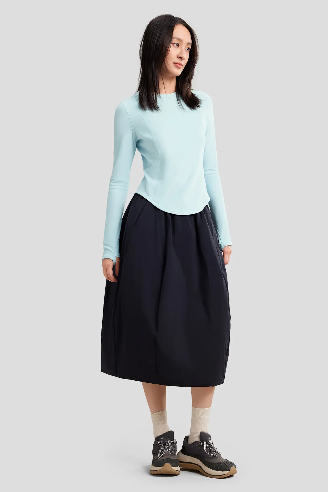 Women's Mid-Warm Short Fleece Long-Sleeve Shirt