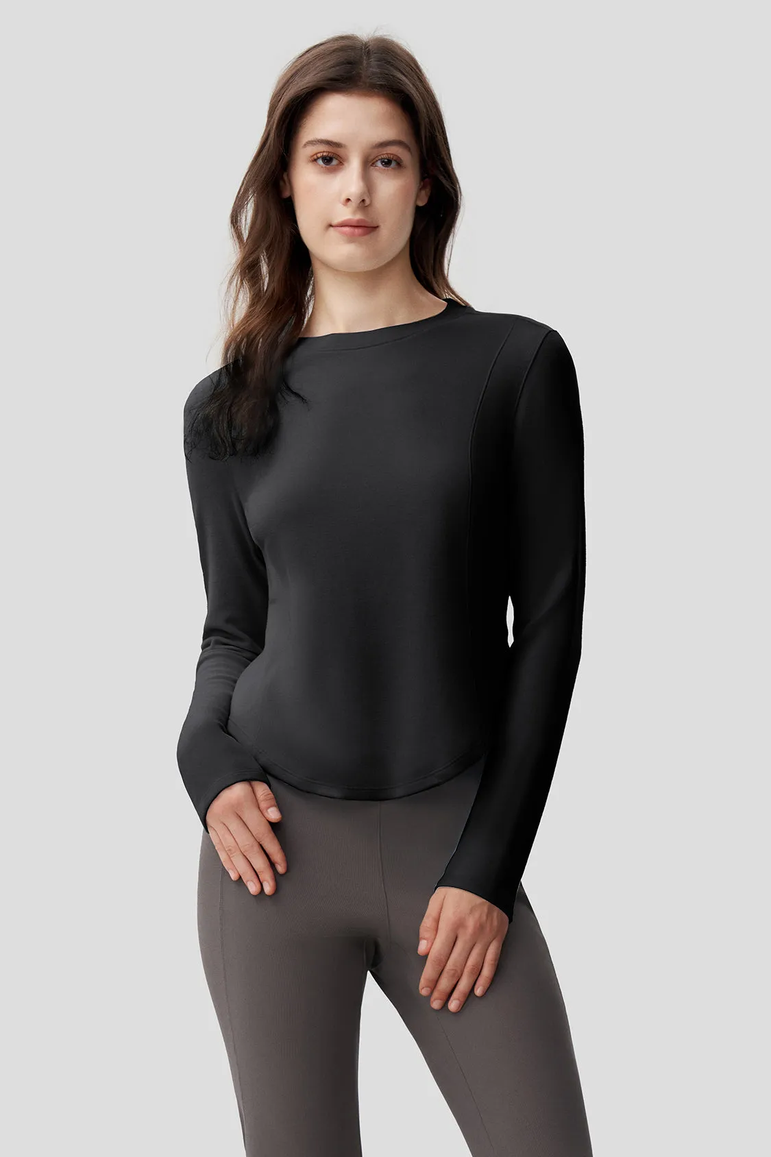 Women's Mid-Warm Short Fleece Long-Sleeve Shirt