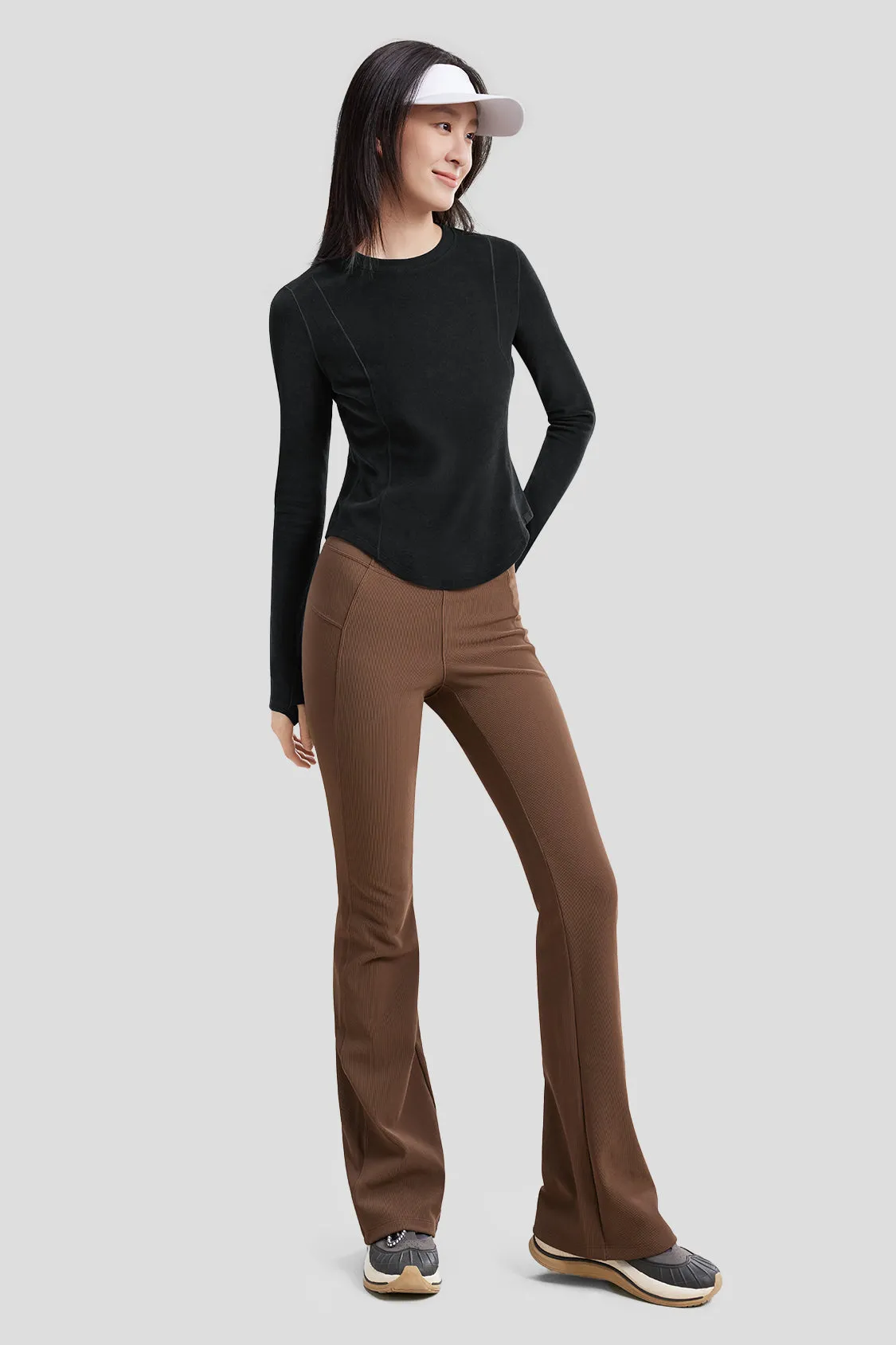 Women's Mid-Warm Short Fleece Long-Sleeve Shirt